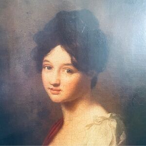 Antique Portrait Print in Gilt Frame